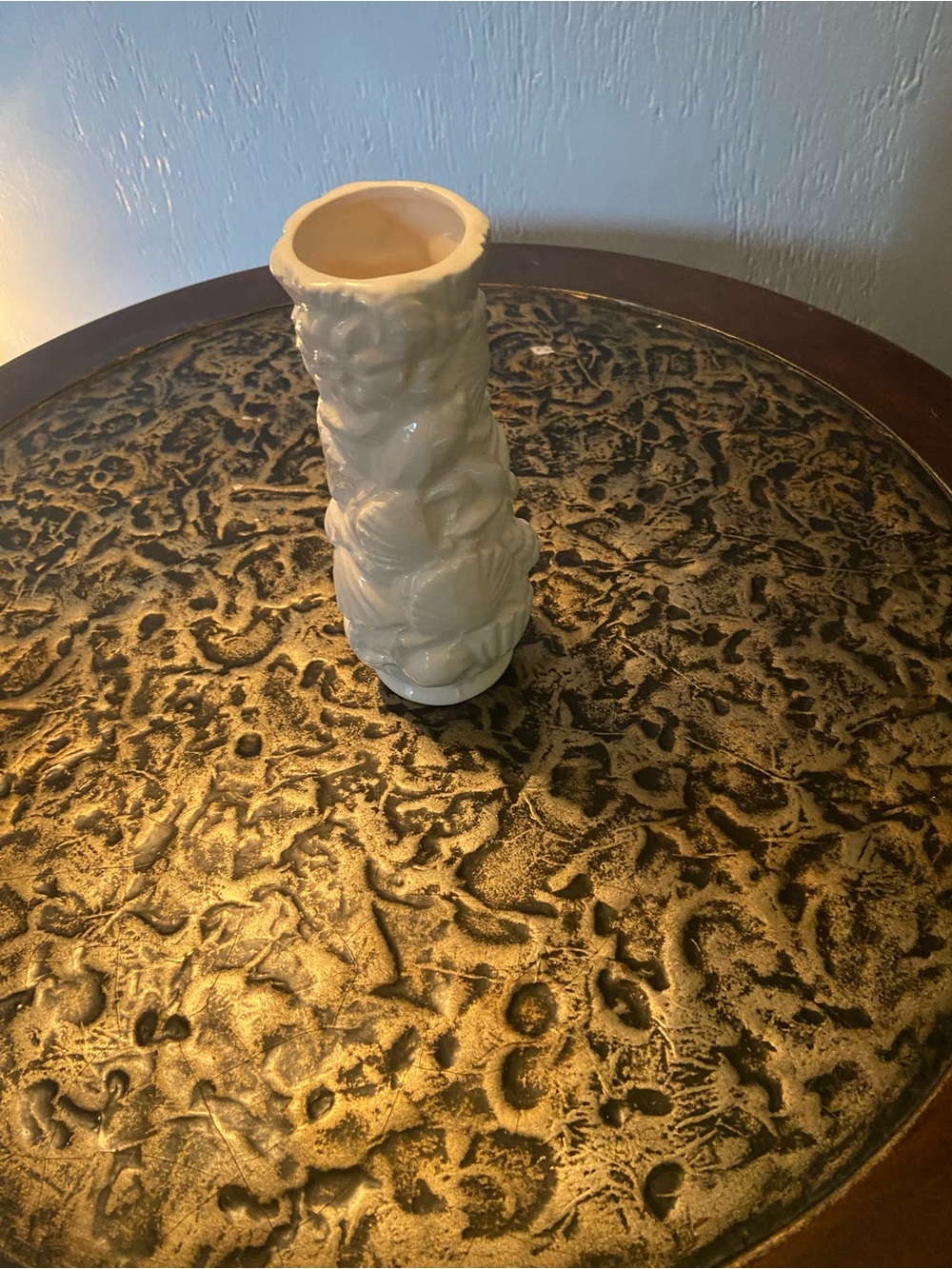 Home Accents Ivory Textured Ceramic Bud Vase